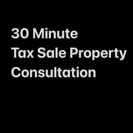 Tax sale consulting. 